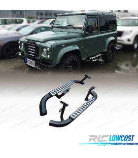 ESTRIBOS LATERAIS LAND ROVER DEFENDER 90 PRATEADO 83-16