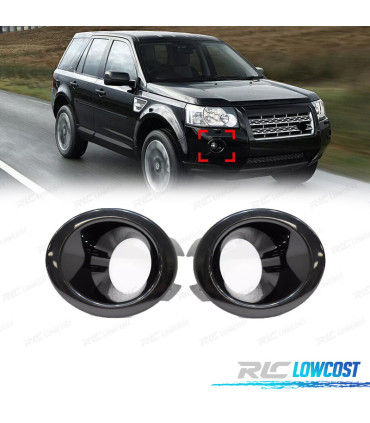 TAMPA MOLDURA FAROIS DE NEVOEIRO LAND ROVER FREELANDER 2 10-13 PRETO BRILHANTE