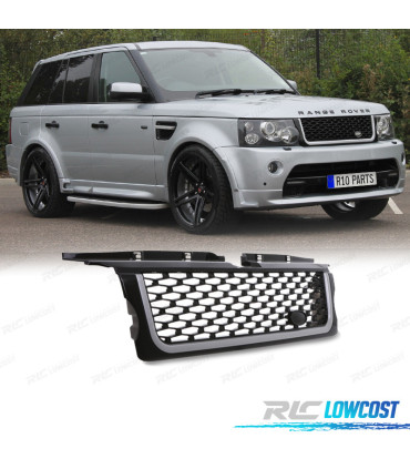 GRELHA RANGE ROVER SPORT 05-09 LOOK AUTOBIOGRAPHY PRETO BRILHANTE PRATA