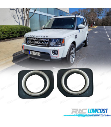 TAMPA MOLDURA FAROIS DE NEVOEIRO LAND ROVER DISCOVERY IV 15-17 PRETO CROMADO