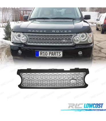 GRELHA FRONTAL RANGE ROVER VOGUE 06-09 LOOK SVA AUTOBIOGRAPHY CROMADA CINZA