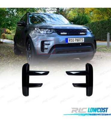 MOLDURAS DE FARÓIS NEVOEIRO LAND ROVER DISCOVERY V 17- LOOK DYNAMIC PRETO BRILHANTE