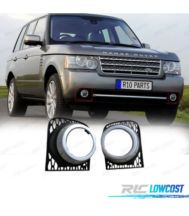 TAMPA MOLDURA FAROIS DE NEVOEIRO RANGE ROVER VOGUE 10-12 PRATA
