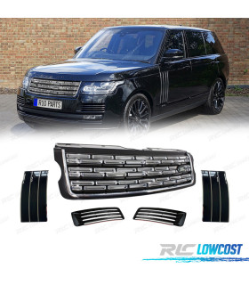 KIT GRELHAS RANGE ROVER VOGUE 13-17 LOOK SVA AUTOBIOGRAPHY PRETO BRILHANTE CROMADO