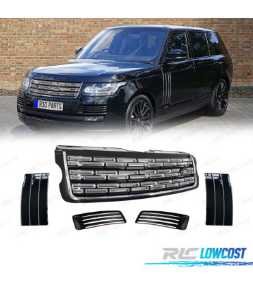 KIT GRELHAS RANGE ROVER VOGUE 13-17 LOOK SVA AUTOBIOGRAPHY PRETO BRILHANTE CROMADO