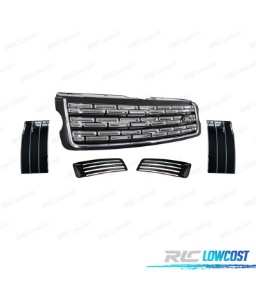 KIT GRELHAS RANGE ROVER VOGUE 13-17 LOOK SVA AUTOBIOGRAPHY PRETO BRILHANTE CROMADO