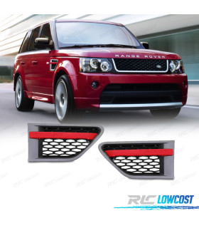 ENTRADAS DE AR LATERAIS RANGE ROVER SPORT 10-13 CINZA VERMELHO LOOK AUTOBIOGRAPHY