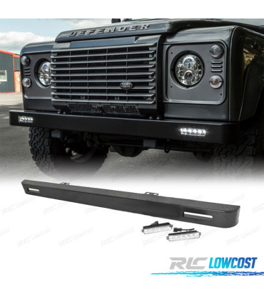 PARA-CHOQUES FRONTAL LAND ROVER DEFENDER 83-16 COM LUZES LED