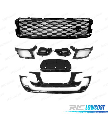 KIT GRELHA + DIFUSOR RANGE ROVER VELAR 17- LOOK R DYNAMIC PRETO BRILHANTE