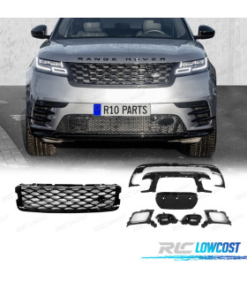 KIT GRELHA + DIFUSOR RANGE ROVER VELAR 17- LOOK R DYNAMIC PRETO BRILHANTE