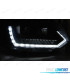 CONJUNTO DE FARÓIS VW T5 GP 09-14 DRL + INDICADORES LEDS DINÂMICOS PRETOS