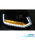 CONJUNTO DE FARÓIS VW T5 GP 09-14 DRL + INDICADORES LEDS DINÂMICOS PRETOS