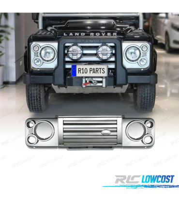 GRELHA FRONTAL LAND ROVER DEFENDER 90 110 83-16 PRATEADA LOOK SVX