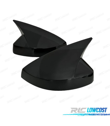 CAPAS DE ESPELHOS RETROVISORES AUDI A3 17-20 LOOK RS3 PRETO BRILHANTE