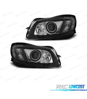 FAROIS FRONTAIS PARA OPEL INSIGNIA 08-13 LED FUNDO PRETO