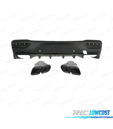DIFUSOR TRASEIRO MERCEDES C167 COUPE 20- LOOK GLE 63 PRETO