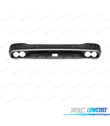 DIFUSOR TRASEIRO MERCEDES W167 20- LOOK GLE 53 PRETO CROMADO