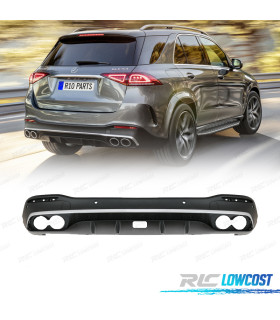 DIFUSOR TRASEIRO MERCEDES W167 20- LOOK GLE 53 PRETO CROMADO