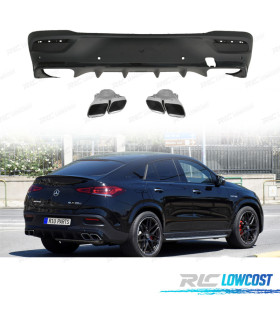 DIFUSOR TRASEIRO MERCEDES C167 COUPE 20- LOOK GLE 63 PRETO