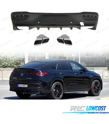 DIFUSOR TRASEIRO MERCEDES C167 COUPE 20- LOOK GLE 63 PRETO
