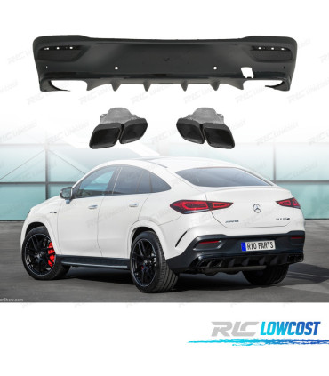 DIFUSOR TRASEIRO MERCEDES C167 COUPE 20- LOOK GLE 63 PRETO