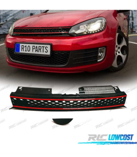 GRELHA FRONTAL VOLKSWAGEN VW GOLF 6 LOOK GTI PRETO VERMELHO
