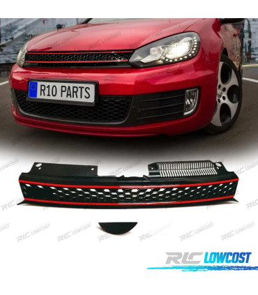 GRELHA FRONTAL VOLKSWAGEN VW GOLF 6 LOOK GTI PRETO VERMELHO