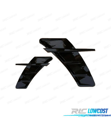 ENTRADAS DE AR LATERAIS AUDI A4 17-20 LOOK RS4 PRETO BRILHANTE