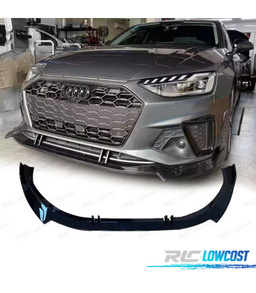SPOILER LIP FRONTAL AUDI A4 21- LOOK SPORT PRETO BRILHANTE
