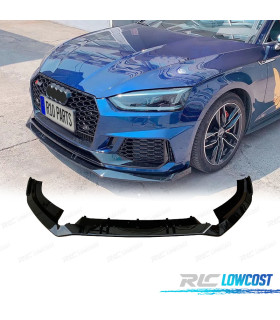 SPOILER LIP FRONTAL AUDI A5 17-20 LOOK RS5 ABT PRETO BRILHANTE