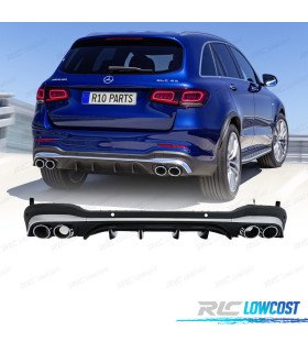 DIFUSOR MERCEDES X253 23- LOOK GLC 43 PRETO CROMADO