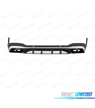 DIFUSOR MERCEDES X253 20-22 LOOK AMG GLC63 PRETO CROMADO