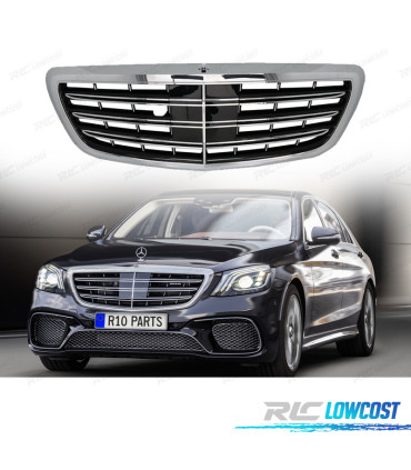 GRELHA MERCEDES W222 18-20 LOOK S65 PRETO CROMADA