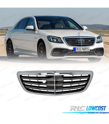 GRELHA MERCEDES W222 18-20 LOOK S65 PRETO CROMADA
