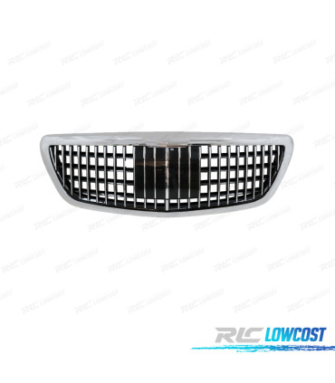 GRELHA MERCEDES W222 18-20 LOOK MAYBACH PRETO CROMADA