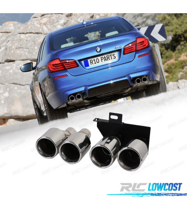 PONTEIRAS DE ESCAPE BMW F10 F11 F12 F13 10- AÇO INOX CROMADO