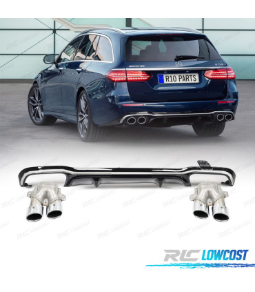 DIFUSOR MERCEDES W213 21-23 LOOK E53 PRETO CROMADO