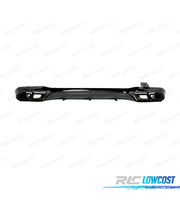 DIFUSOR TRASEIRO MERCEDES W213 16-20 LOOK E63 PRETO BRILHANTE