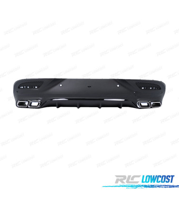 DIFUSOR MERCEDES GLE C292 COUPÉ 15- PRETO + PONTEIRAS ESCAPE