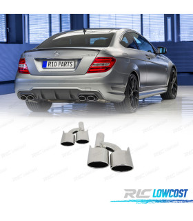 PONTEIRAS DE ESCAPE MERCEDES W204 08-14 LOOK C63 CROMADO