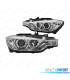 FARÓIS BMW F30 F31 11-15 ANGEL EYES LUZ DIURNA LED AMARELA FUNDO CROMADO