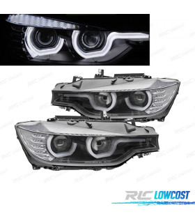 FARÓIS BMW F30 F31 11-15 UTYPE PRETOS