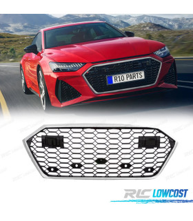 GRELHA AUDI A7 A7L 19-23 LOOK RS7 PRETO CROMADA