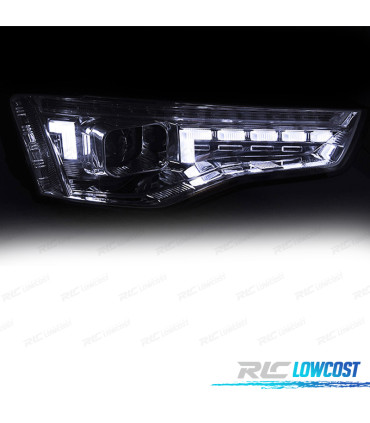 FARÓIS PARA AUDI A5 11-16 LED CROMADOS