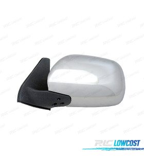 ESPELHO COMPLETO ESQUERDO TOYOTA LAND CRUISER 02-10 REBATÍVEL CROMADO