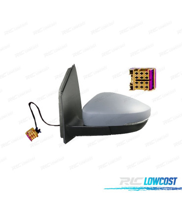 ESPELHO COMPLETO LADO ESQUERDO VOLKSWAGEN VW POLO 09-17 MECÂNICO PRIMÁRIO