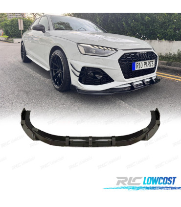 SPOILER LIP AUDI A4 B9 21- LOOK RS4 PRETO BRILHANTE