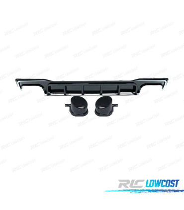 DIFUSOR AUDI A7 19-23 LOOK RS7 PRETO BRILHO CROMADO O---O