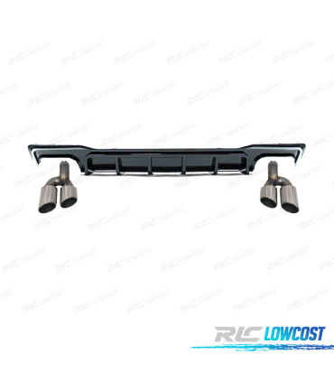 DIFUSOR AUDI A7 19-23 LOOK S7 PRETO BRILHANTE