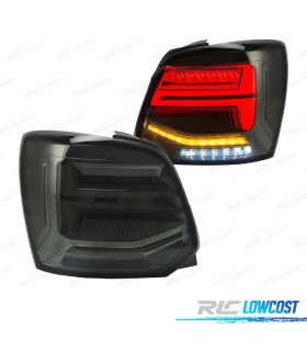 FAROLINS LED PARA VOLKSWAGEN VW POLO 6R 6C 09-17 DINAMICOS FUMADO